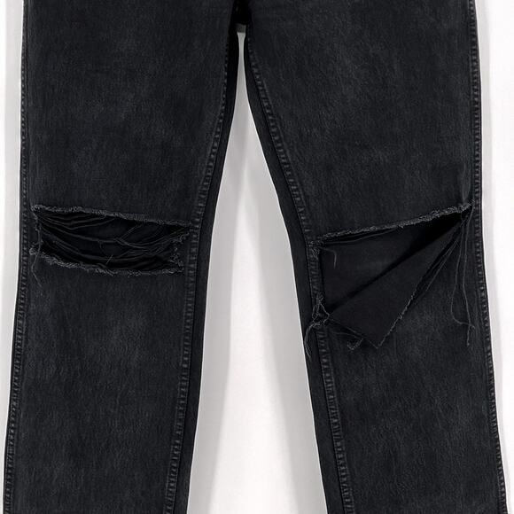 RE/DONE 90s High Rise Loose Jeans Women’s Size 31 Washed Black Distressed - Picture 4 of 7
